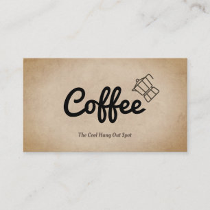 Coffee Pot with Coffee Script Business Card