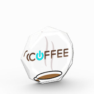 Coffee Power (Blue) Acrylic Award