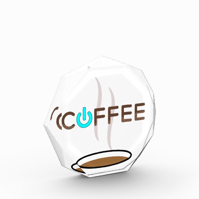 Coffee Power (Blue) Acrylic Award (Left)
