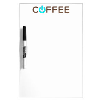 Coffee Power (Blue) Dry Erase Board