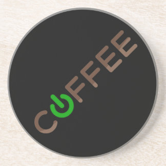 Coffee Power (Green) Coaster