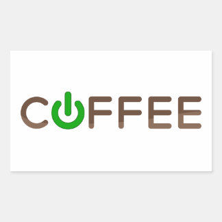 Coffee Power (Green) Rectangular Sticker