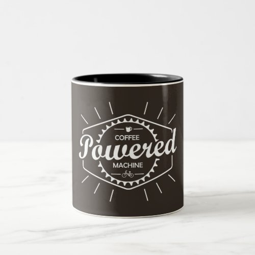 Coffee Powered Bicycle Two_Tone Coffee Mug