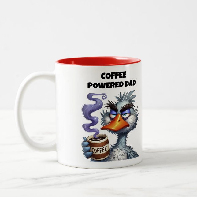 Coffee Powered Dad Two-Tone Coffee Mug (Left)