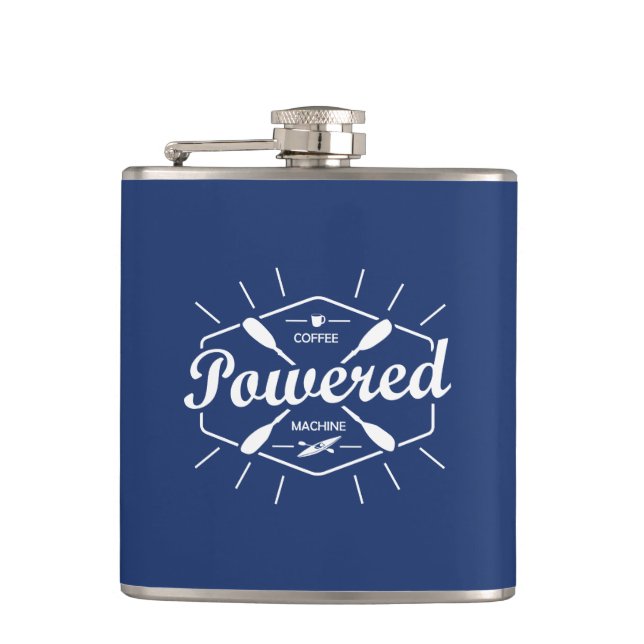 Coffee Powered Machine Kayak Flask (Front)