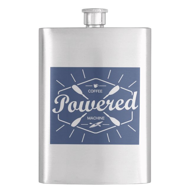 Coffee Powered Machine Kayak Flask (Front)