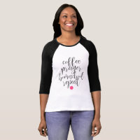 Coffee Prayer Homeschool Repeat 3/4 Sleeves T-Shirt