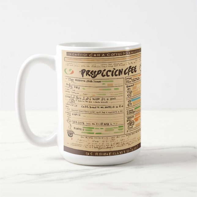 Coffee Prescription Funny Coffee Mug (Left)
