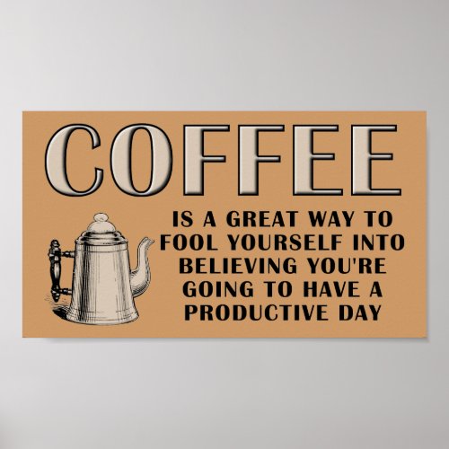 Coffee Productivity Poster