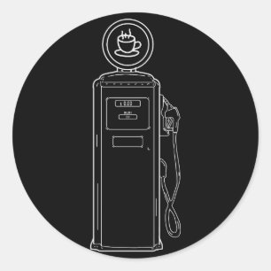 Coffee Pump Classic Round Sticker