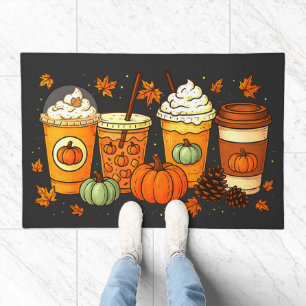 Coffee Pumpkin Latte Spice Coffee Love Fall Season Doormat