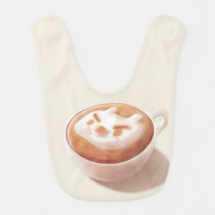 Coffee Pun: Iron T Foaming With Feelings Art Baby Bib