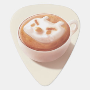 Coffee Pun: Iron T Foaming With Feelings Art Guitar Pick