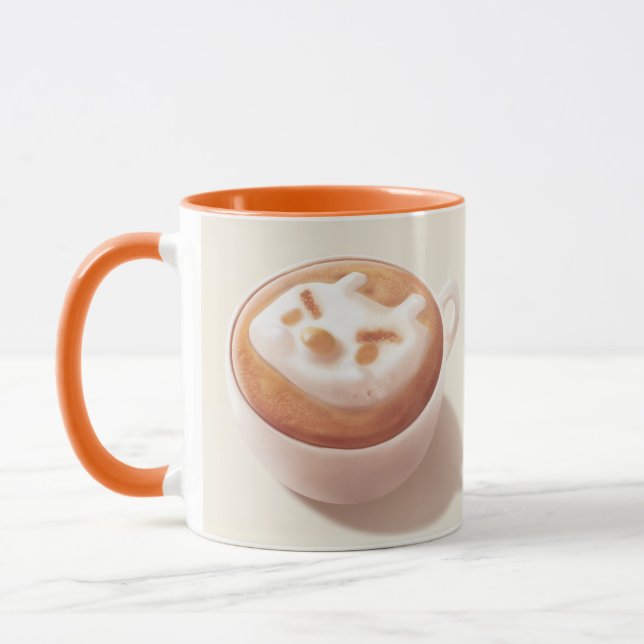 Coffee Pun: Iron T Foaming With Feelings Art Mug (Left)