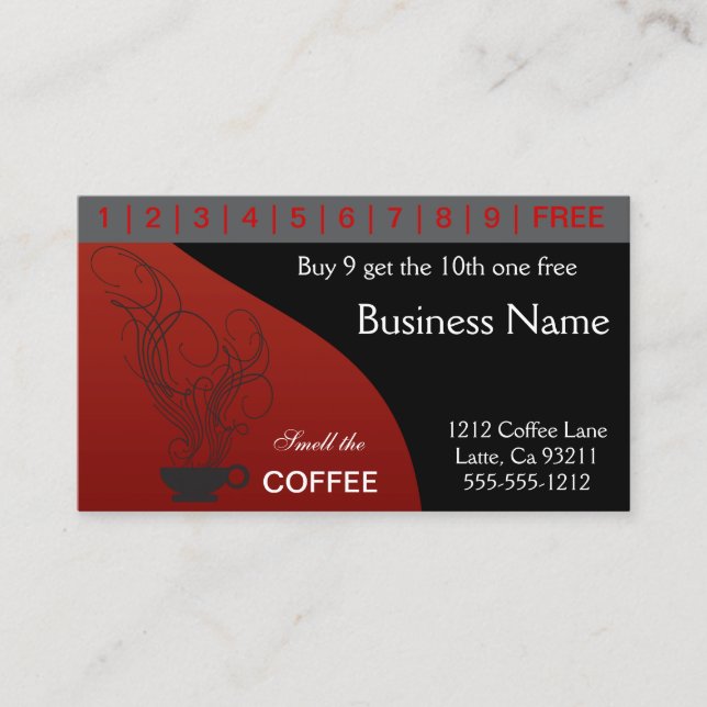 Coffee Punch Cards (Front)