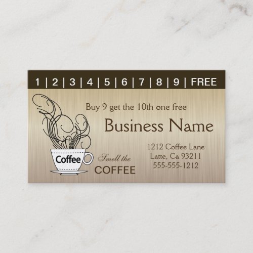 Coffee Punch Cards Both Sides