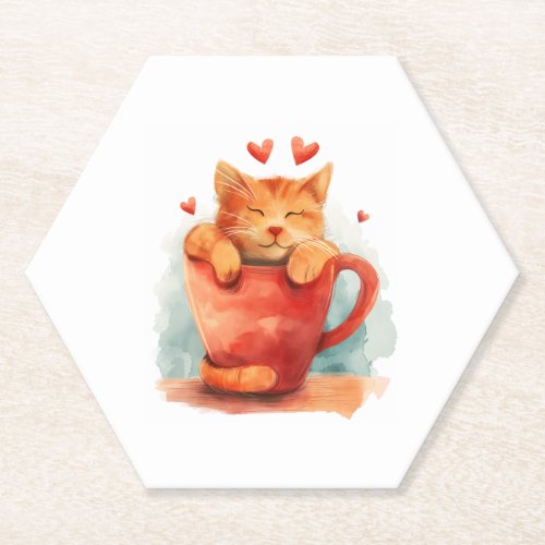 Coffee Purrfection Paper Coaster