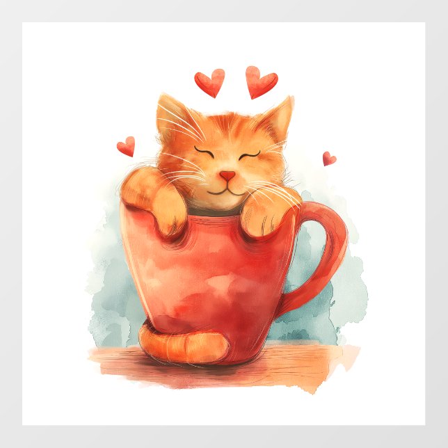 Coffee Purrfection Wall Decal (Front)