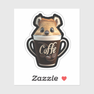 COFFEE Quokka sticker