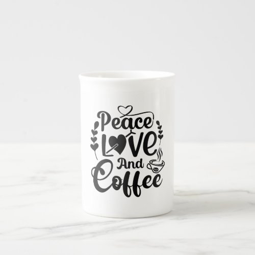 Coffee Quote Element Bone China Mug