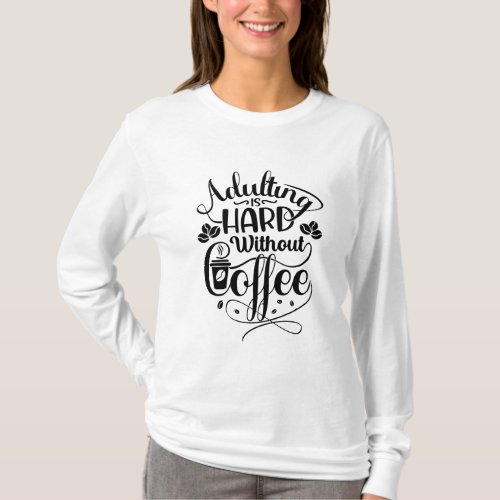 Coffee Quote Element Design Vector T_Shirt