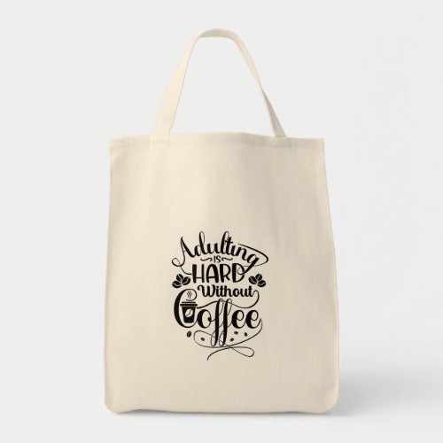 Coffee Quote Element Design Vector Tote Bag