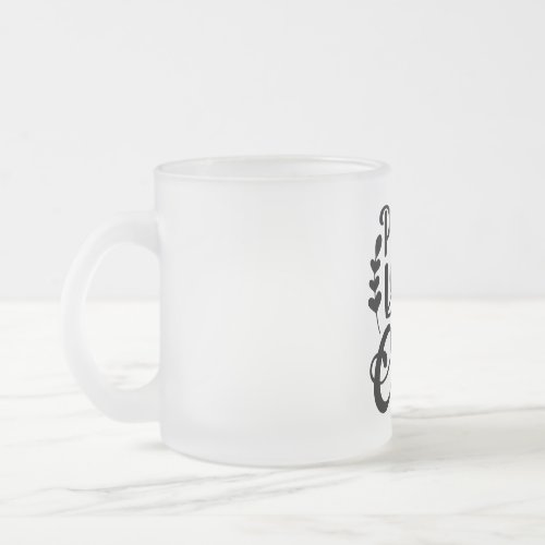 Coffee Quote Element Frosted Glass Coffee Mug