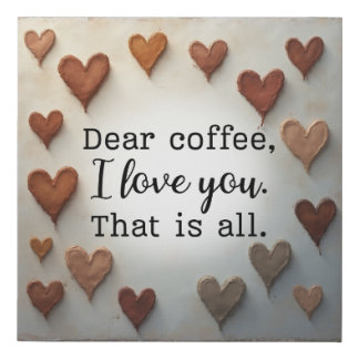 Coffee Quote Wall Art Faux Wrapped Canvas Print