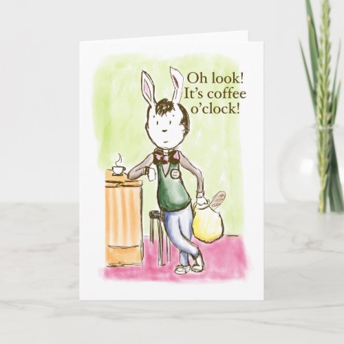 Coffee Rabbit Thank You Card