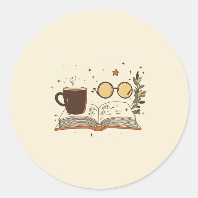 Coffee Reading Glasses  Sticker (Front)