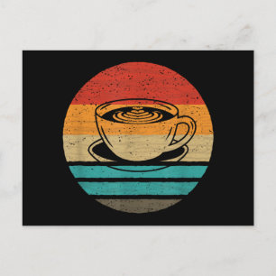 Coffee Retro Style Vintage Holiday Postcard