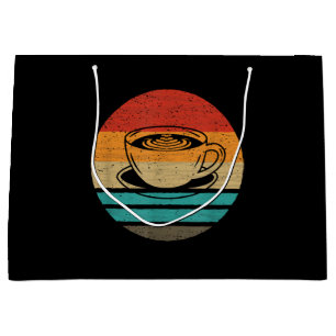 Coffee Retro Style Vintage Large Gift Bag
