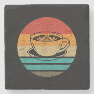 Coffee Retro Style Vintage Stone Coaster