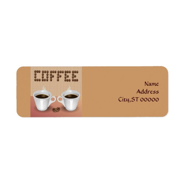 Coffee Return Address Label (Front)
