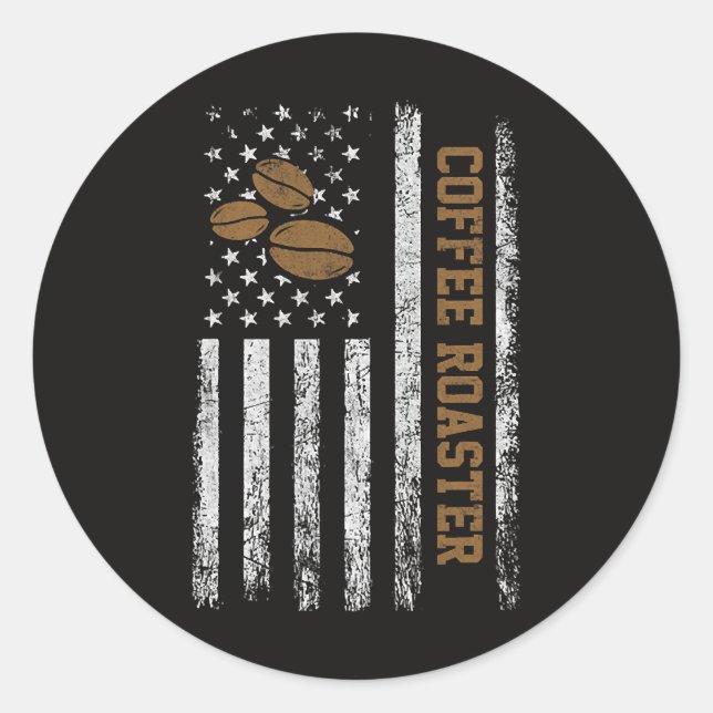 Coffee Roaster Classic Round Sticker (Front)