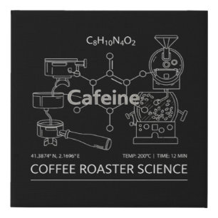 Coffee Roaster - Science of Caffeine Chemistry Faux Canvas Print