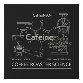 Coffee Roaster - Science of Caffeine Chemistry Faux Canvas Print