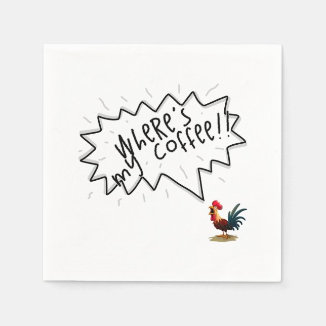 Coffee Rooster Napkins (Front)
