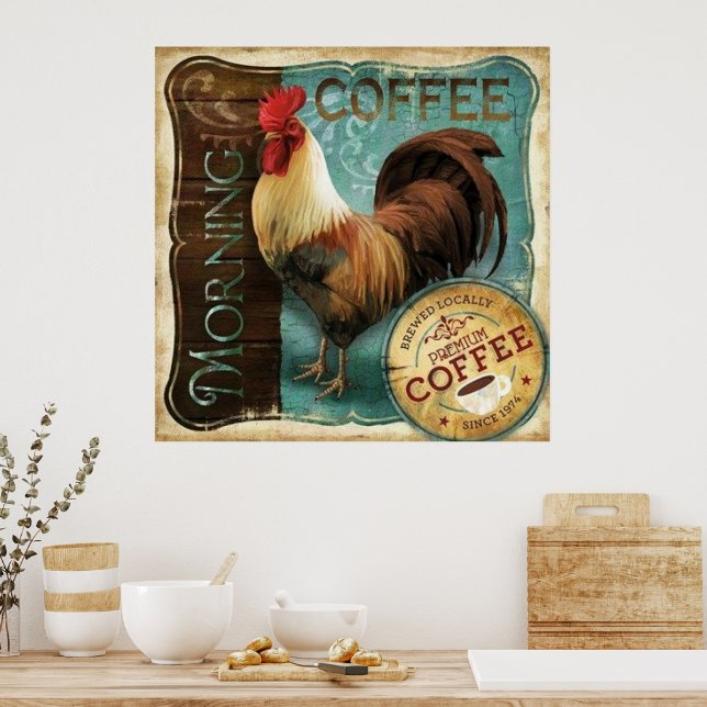 Coffee Rooster Poster (Kitchen)