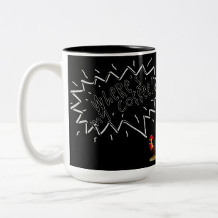 Coffee Rooster Two-Tone Coffee Mug