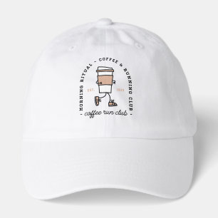 Coffee run club funny running lover hat