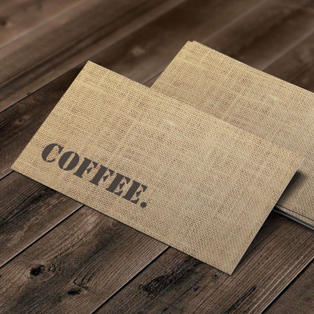 Coffee Rustic Burlap Loyalty Punch (Creator Uploaded)
