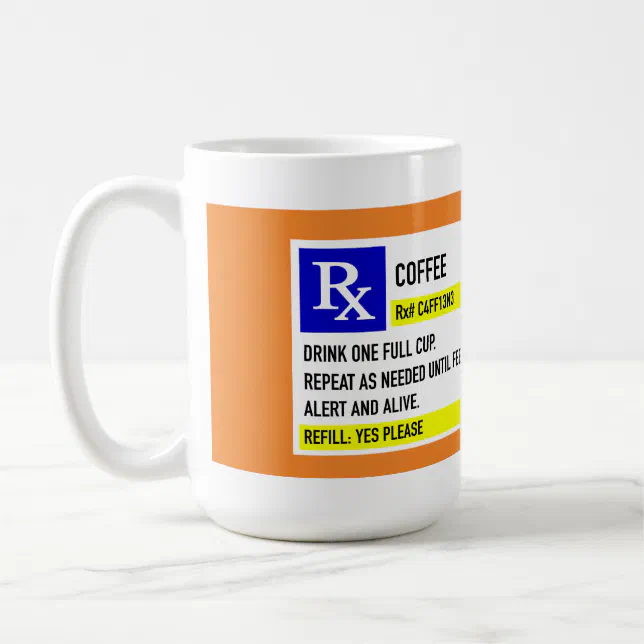 Coffee Rx Mug (15oz. white) Zazzle
