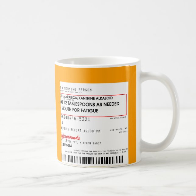 Coffee Rx Prescription Coffee Mug (Right)