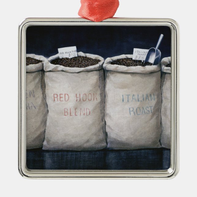 Coffee Sacks 1990 Metal Ornament (Front)