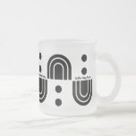 “Coffee Says Pause” Modern Frosted Glass Mug 