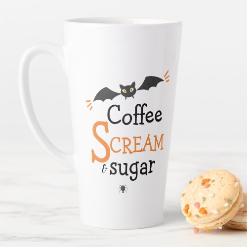 Coffee Scream  Sugar Spider Halloween Latte Mug