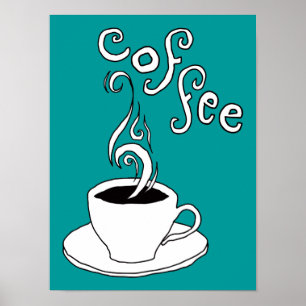 coffee scribbles poster