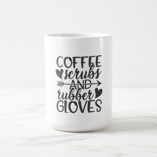 Coffee Scrubs  Rubber Gloves Coffee Mug