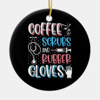 COFFEE SCRUBS RUBBER GLOVES RN Registered Nurse